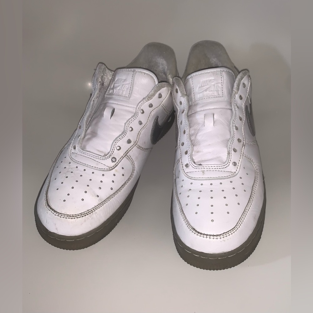 Nike Air Force 1 Low '07 PRM White Metallic Silver Size 7.5